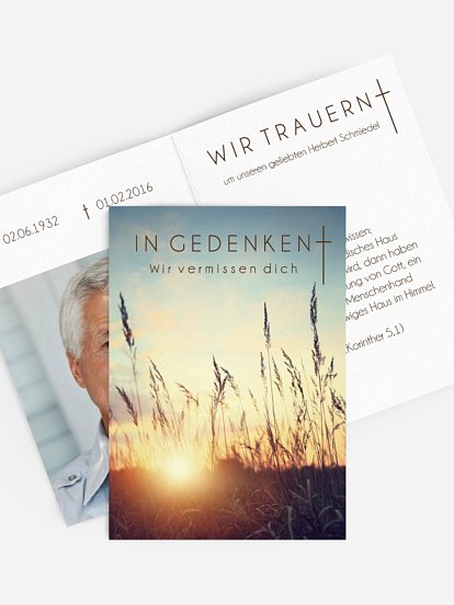 Sterbebild Sonnenuntergang