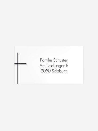 Empfängeraufkleber Trauer Weg