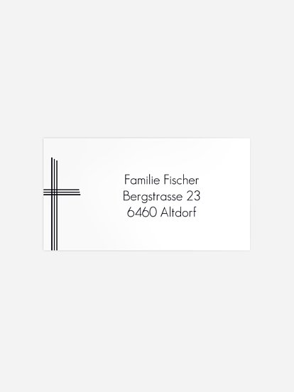 Empfängeraufkleber Trauer Weg