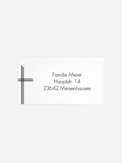 Empfängeraufkleber Trauer Weg