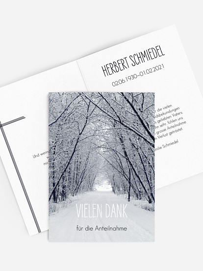 Trauerdanksagung Weg