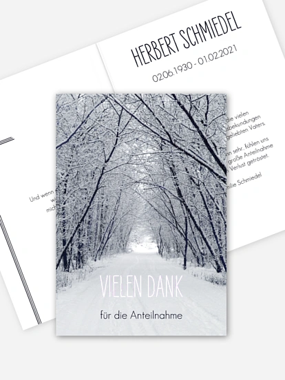 Trauerdanksagung Weg