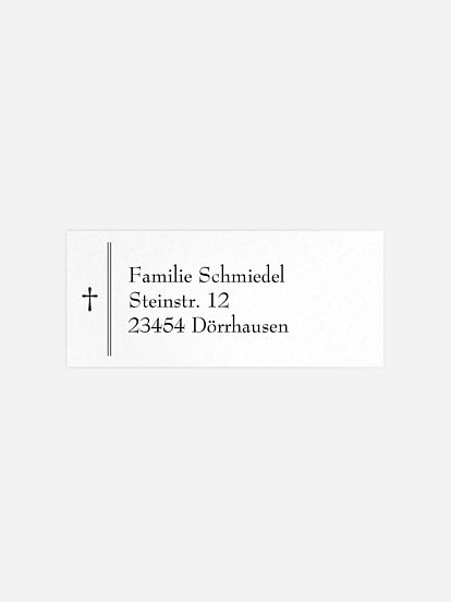 Absenderaufkleber Trauer Stilles Gebet