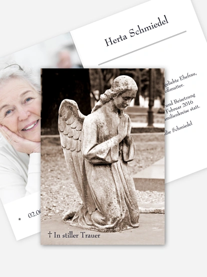 Trauerkarte Stilles Gebet