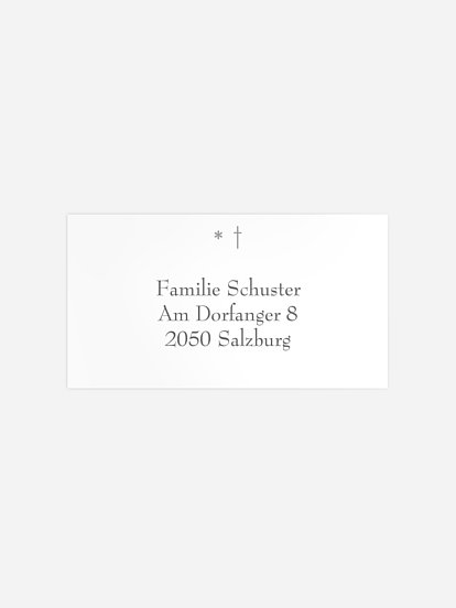 Empfängeraufkleber Trauer Ewige Ruhe