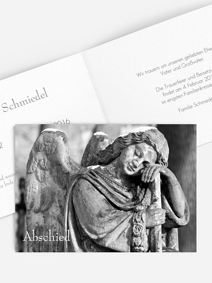 Trauerkarte Ewige Ruhe