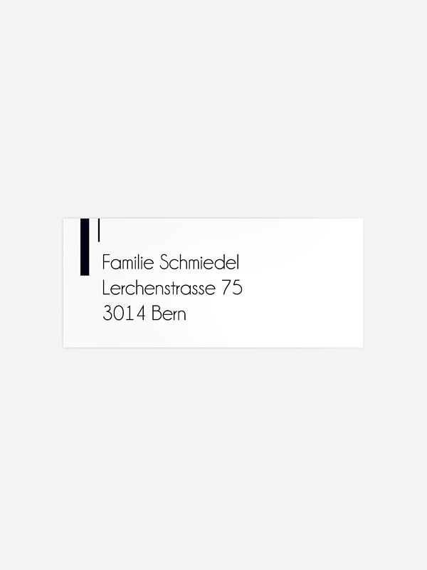 Absenderaufkleber Trauer Calla