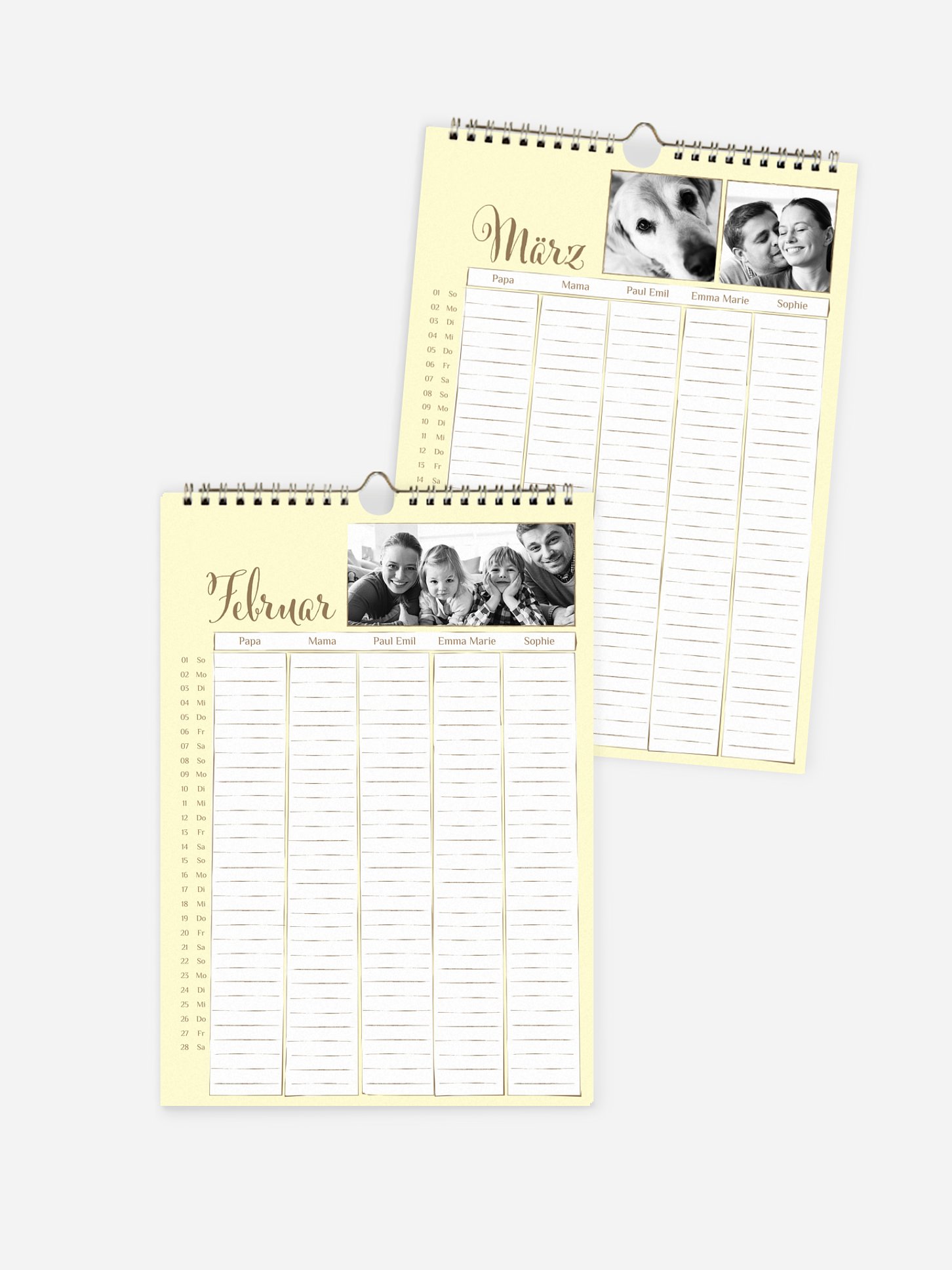 Familienkalender Perfect Timing 5 Spalten