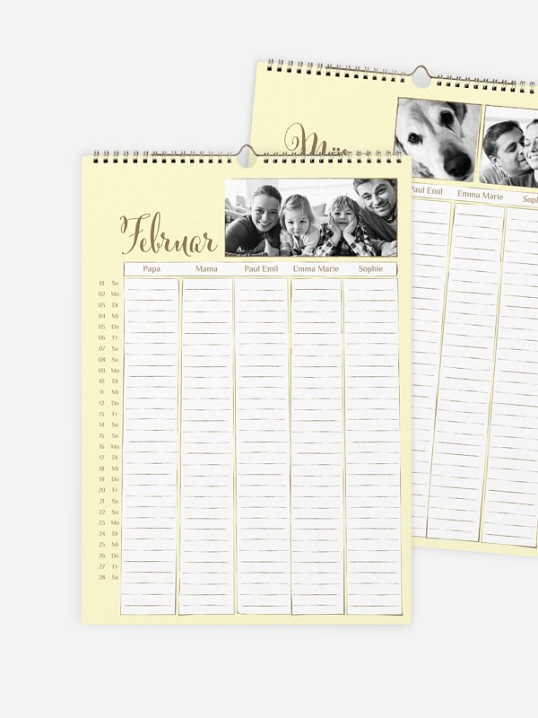 Familienkalender Perfect Timing 5 Spalten