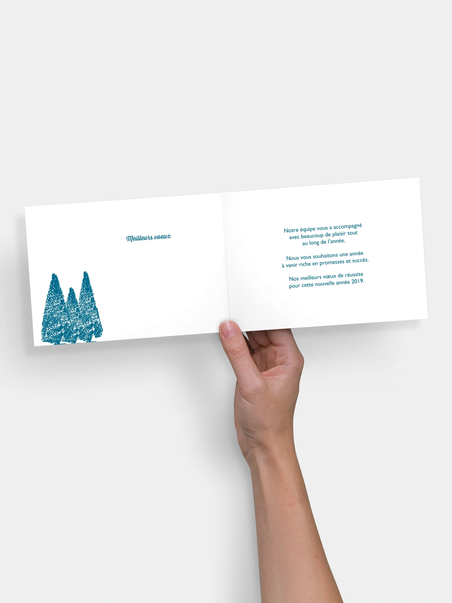 Carte de voeux entreprise Noël express