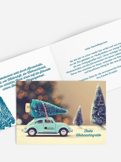 Geschäftliche Weihnachtskarte Weihnachtsexpress