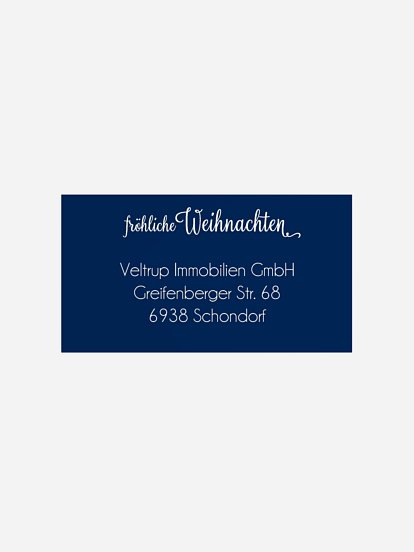 Empfängeraufkleber geschäftl. Weihnachten Besinnlichkeit