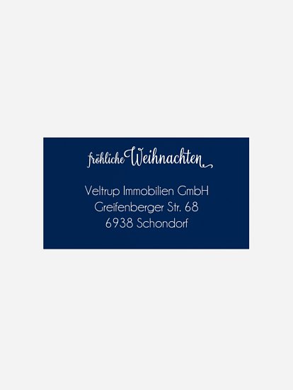 Empfängeraufkleber geschäftl. Weihnachten Besinnlichkeit