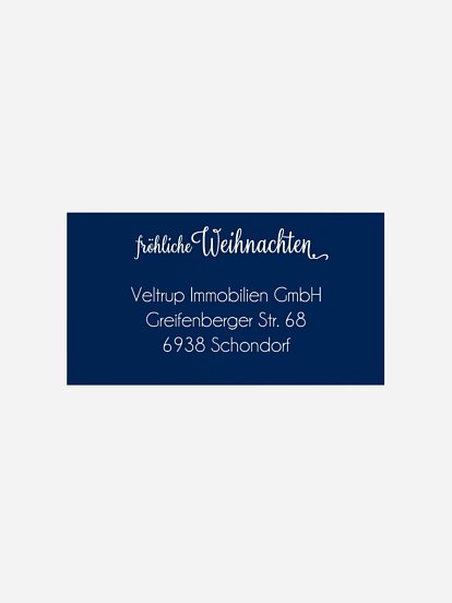 Empfängeraufkleber geschäftl. Weihnachten Besinnlichkeit