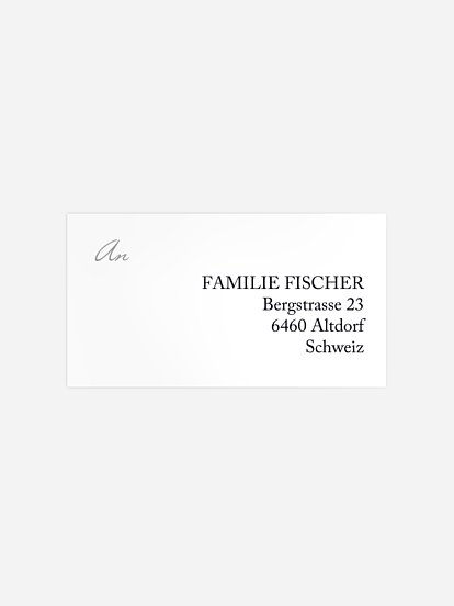 Empfängeraufkleber Trauer Stille Worte