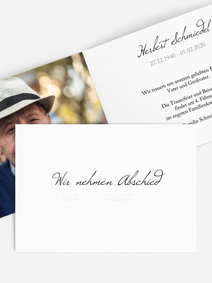 Trauerkarte Stille Worte