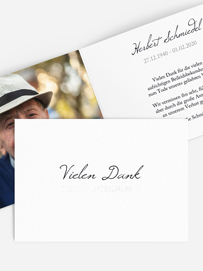 Trauerdanksagung Stille Worte