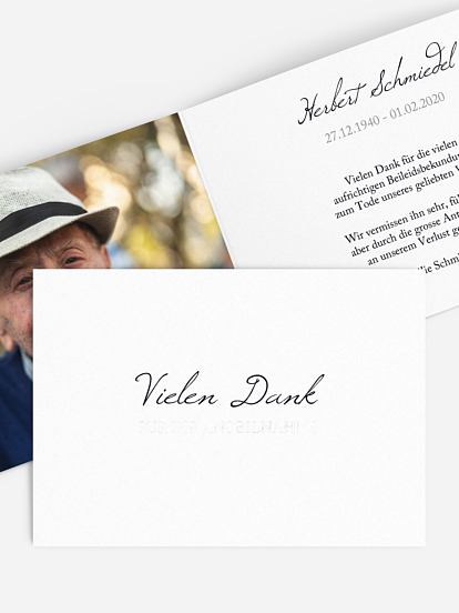 Trauerdanksagung Stille Worte