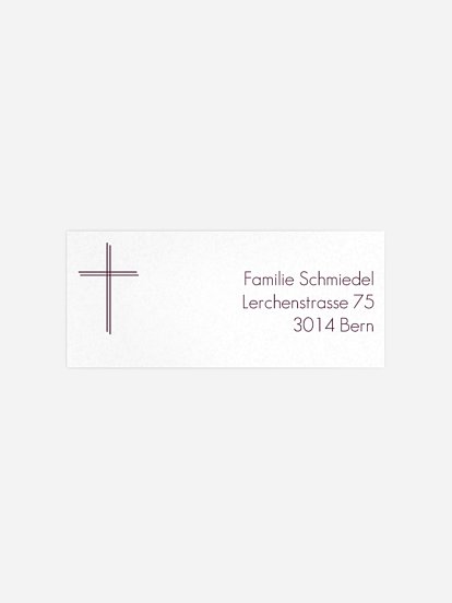 Absenderaufkleber Trauer Ruhe