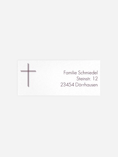 Absenderaufkleber Trauer Ruhe