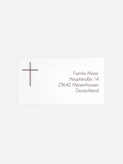 Empfängeraufkleber Trauer Ruhe