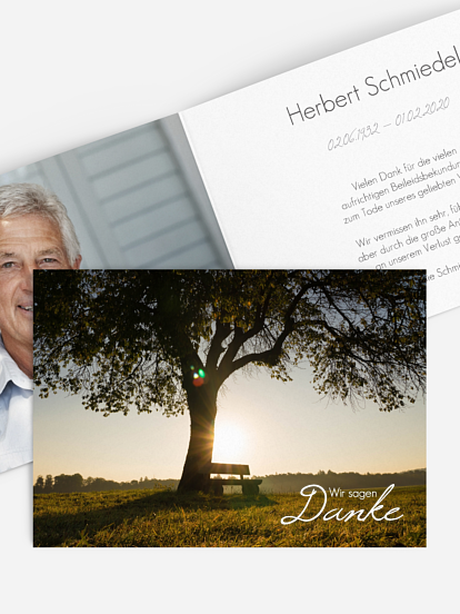 Trauerdanksagung Seelenruhe