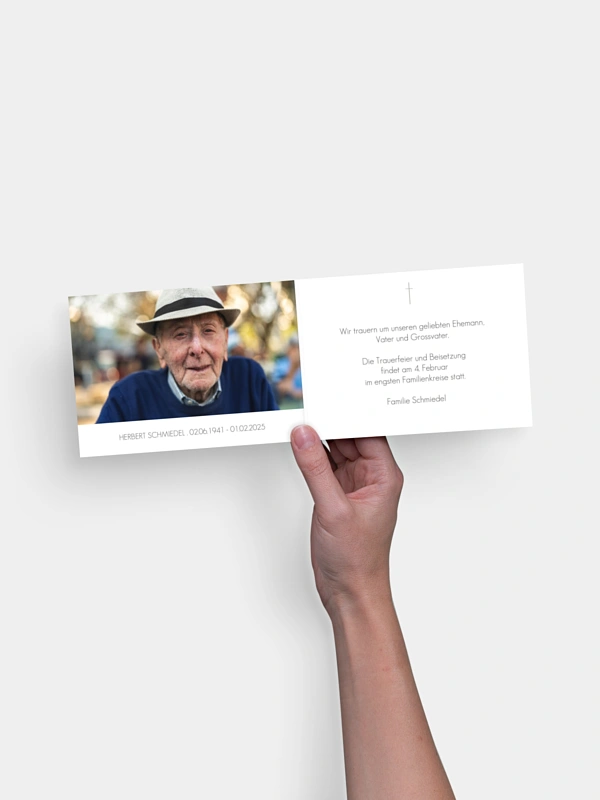 Trauerkarte Blattzart