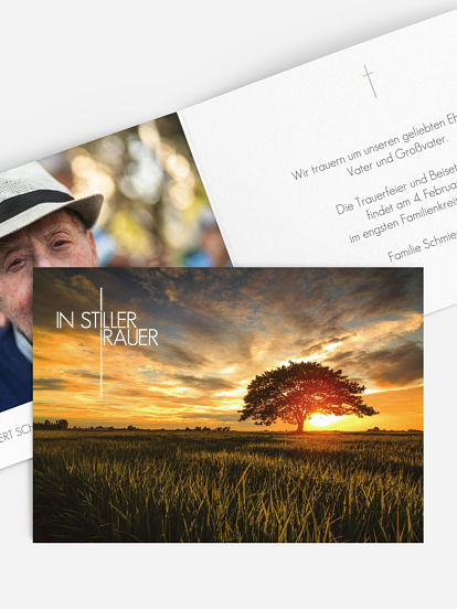 Trauerkarte Blattzart