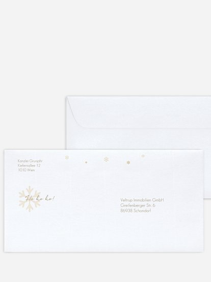 Bedruckte Umschläge geschäftl. Weihnachten Snow Flake