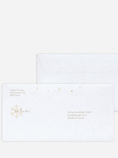 Bedruckte Umschläge geschäftl. Weihnachten Snow Flake