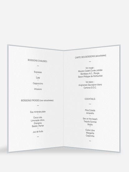 Pages supplémentaires Menu