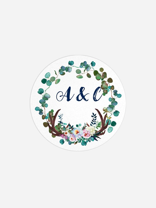 Geschenkaufkleber Hochzeit Bavarian Boho