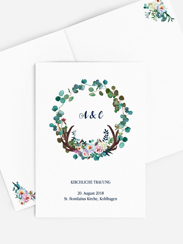 Kirchenheft Hochzeit Bavarian Boho