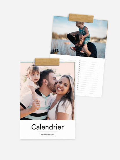 Calendrier D Anniversaire A Personnaliser Avec Vos Photos
