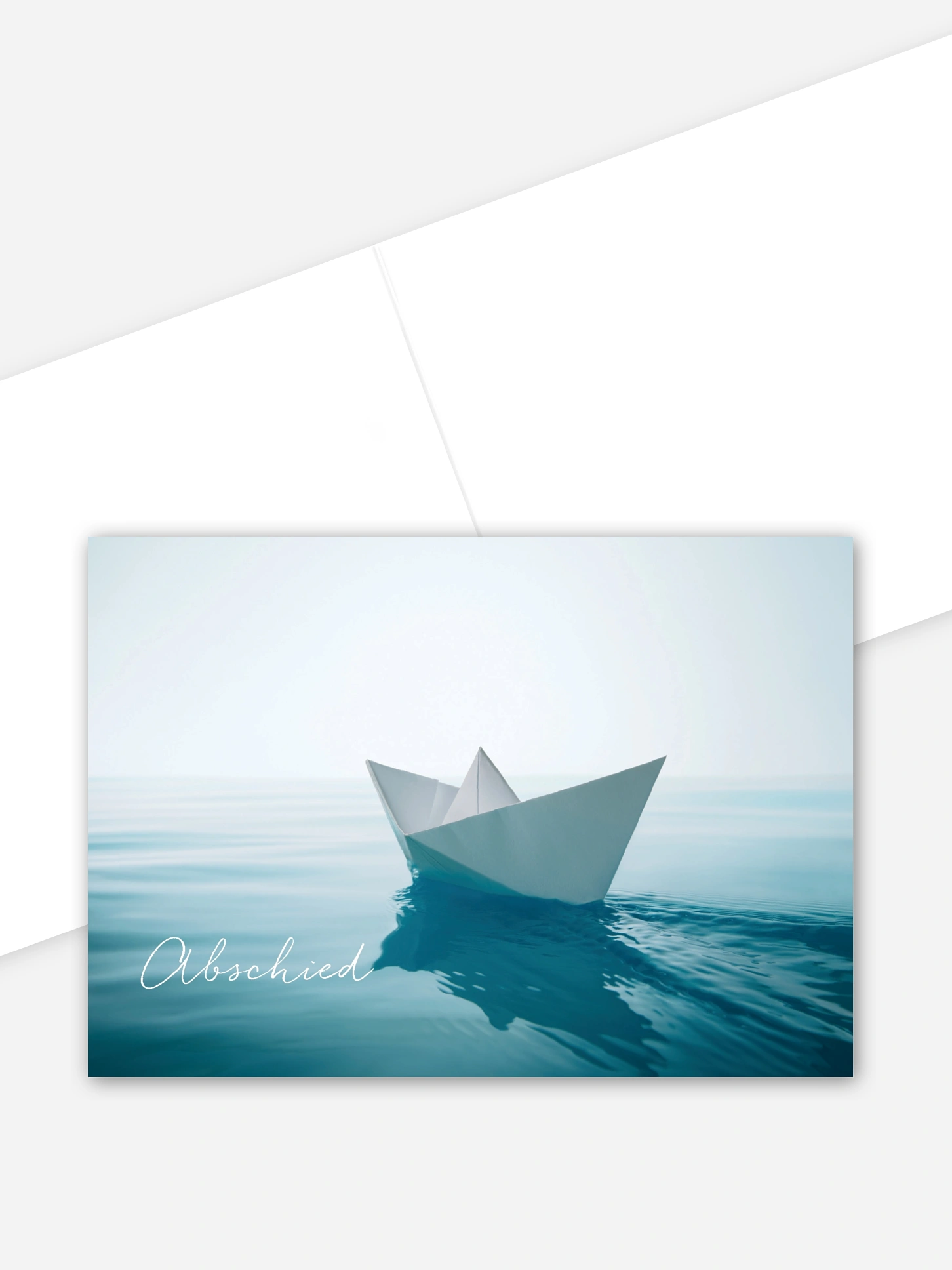 Grußkarte Papierschiff