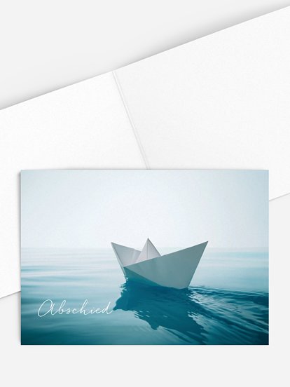 Grußkarte Papierschiff