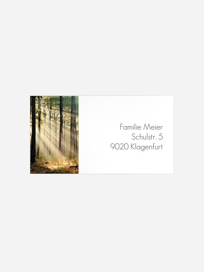 Empfängeraufkleber Trauer Lichtung