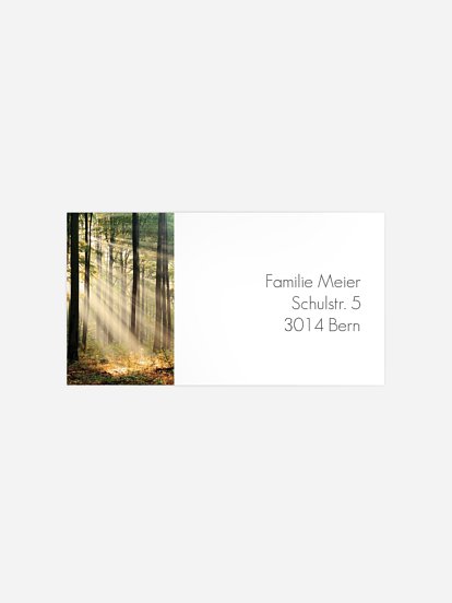 Empfängeraufkleber Trauer Lichtung