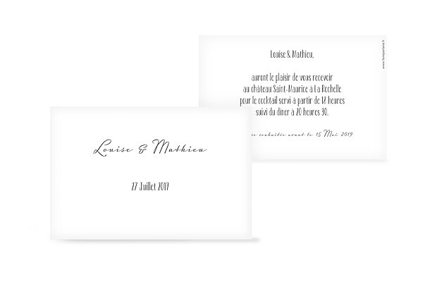 Carton d'invitation Standard