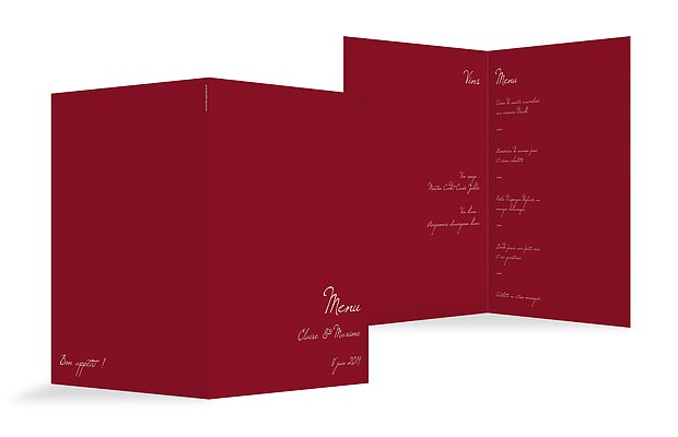 Menu mariage Traditionnel