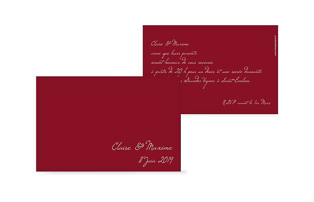 Carton d'invitation Traditionnel