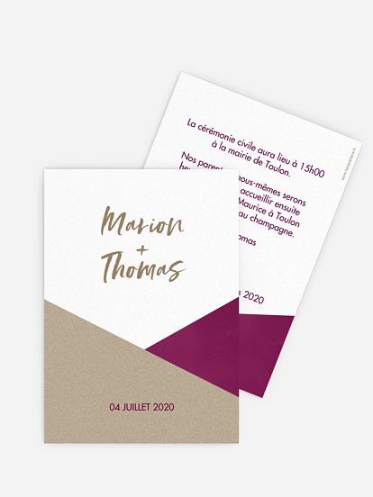 Faire-part mariage Triangles