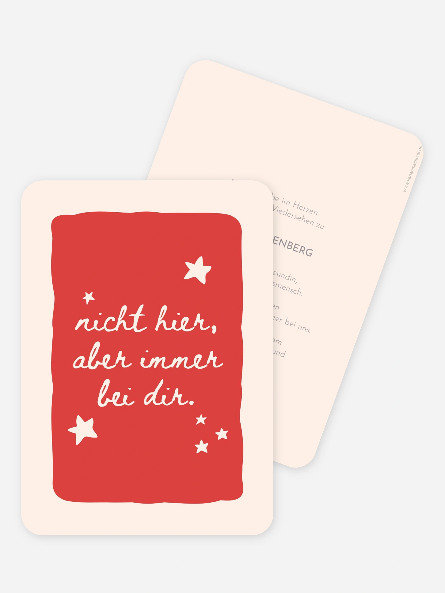 Trauerkarte Immer bei dir