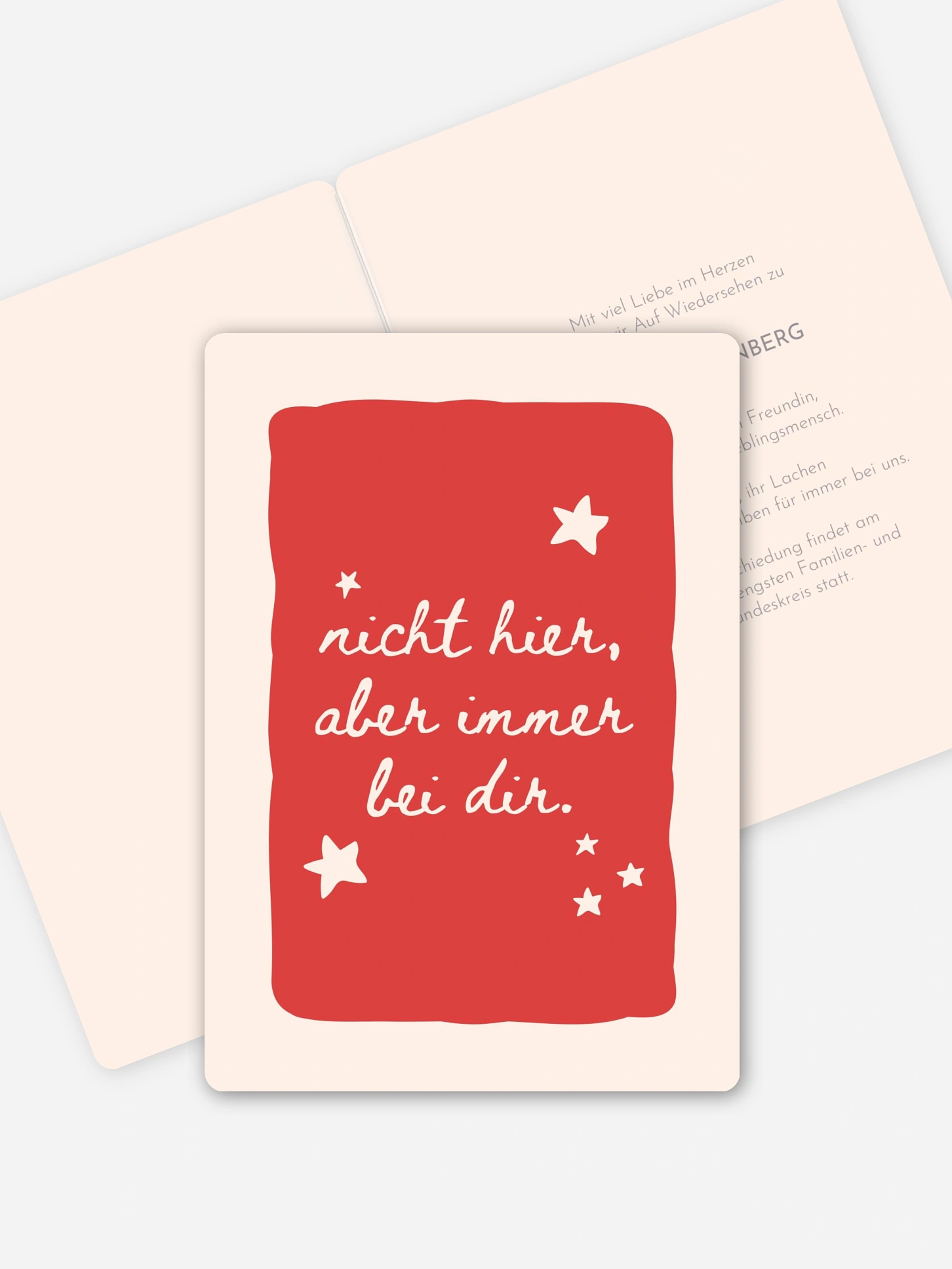 Trauerkarte Immer bei dir