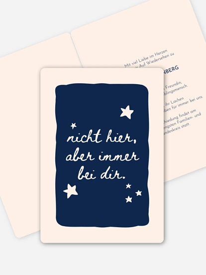 Trauerkarte Immer bei dir