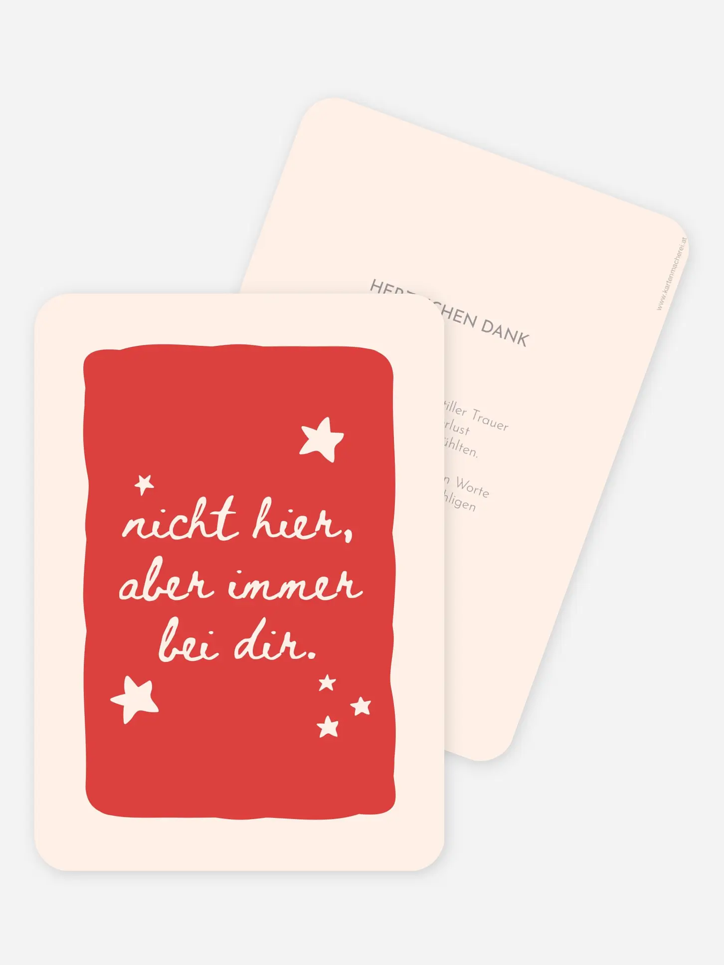 Trauerdanksagung Immer bei dir