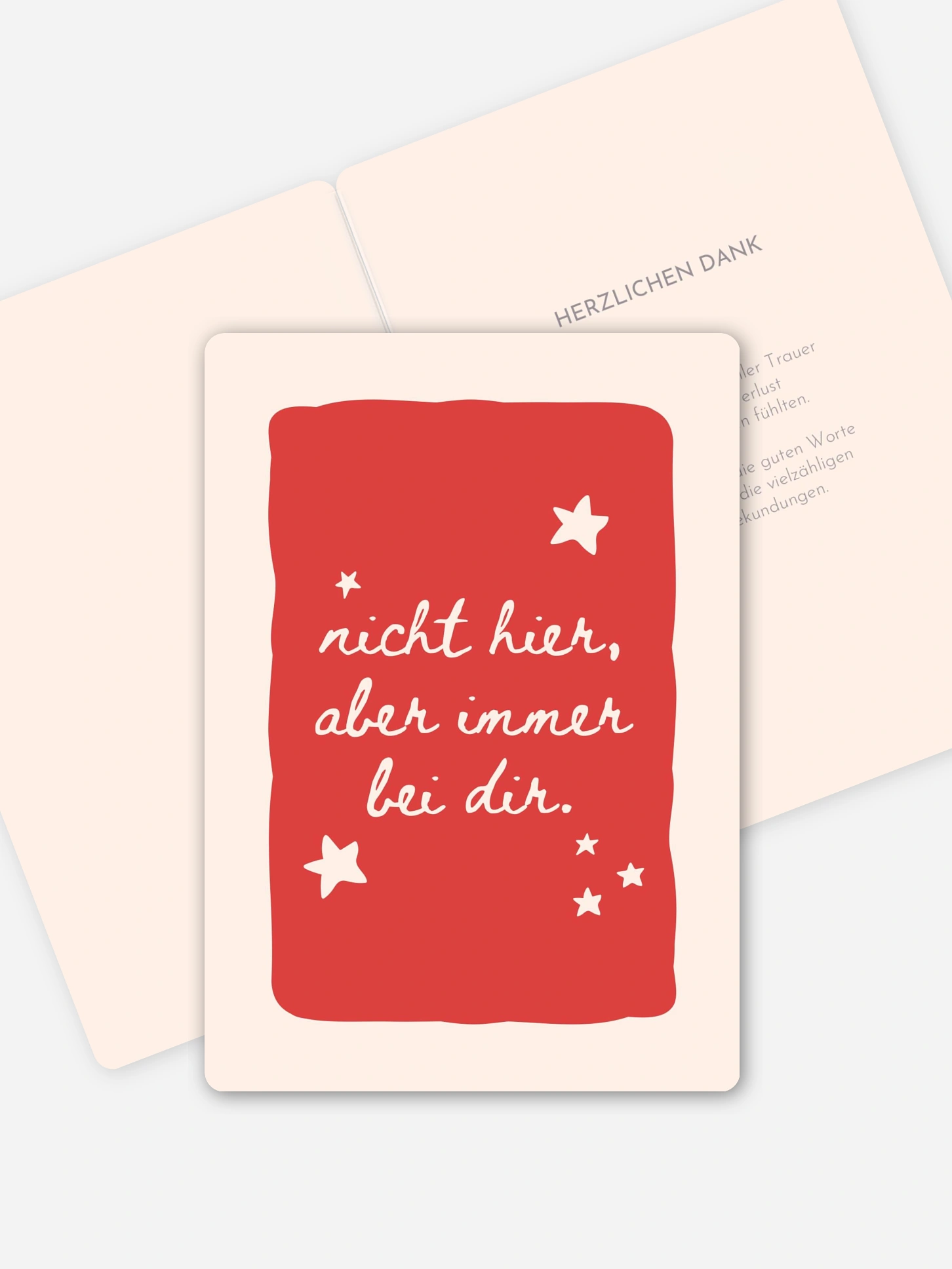 Trauerdanksagung Immer bei dir