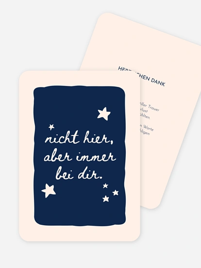 Trauerdanksagung Immer bei dir