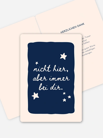 Trauerdanksagung Immer bei dir