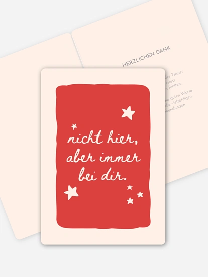 Trauerdanksagung Immer bei dir